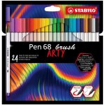 Feutre pinceau - stabilo - pen 68 brush arty edition - �tui de 24 - pointe flexible - multicolore