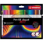 Feutre pinceau - stabilo - pen 68 brush arty edition - 30 feutres - pointe flexible - couleurs intenses ...