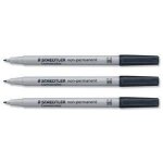 Feutre pour r�troprojection - staedtler - lumocolor - pointe moyenne - encre soluble noire - lot de 10 ...