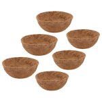 Fibre de noix de coco ronde de 6 pi�ces pour la doublure de coco de panier suspendu pot de fleur de planteur ...