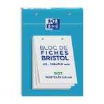 Fiches bristol perfores - oxford - 30 feuilles - format a5 148x21 - rglure dot 5x5