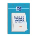 Fiches bristol perforées - oxford - 30 feuilles - format a5 148x21 - uni blanc Fiches bristol perforées - oxford - 30 feuilles - format a5 148x21 - uni blanc