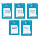 Fiches bristol perfores - oxford - a5 q5 / 5 blanc - 30 feuilles - petits carreaux