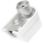 Fiche coaxiale antenne - hama - femelle - angle 90� - argent� - conducteur interne � vis