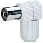 Fiche coaxiale - legrand - coud�e - diam�tre 952 mm - femelle - pour antenne tv