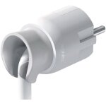 Fiche �lectrique m�le orientation c�ble - 2 phases + terre - blanc