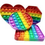 Fidget toy pop push pop arc - en - ciel sensorielle fidget jouet color� pour anti - stress squeeze sensory ...