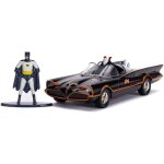 Figurine batman et batmobile mtal 1966 - jada - jouet - collection - noir
