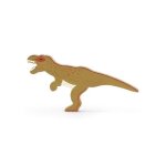 Figurine en bois - keycraft - tyrannosaure - jaune - pour intrieur et extrieur - 3 ans et plus