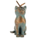 Figurine de chat - qqmora - chat assis - rsine cologique - style vintage - dcoration de jardin