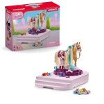 Figurine cheval - coffret de 54 pices - accessoires de pansage et figurine - cadeau pour enfants ds ...