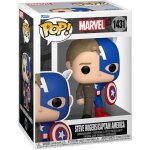 Figurine funko pop! split marvel captain america et steve rogers