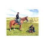 Figurines guerre de s�cession : cavaliers us cavalry et eclaireur indien1864