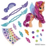 Figurine jouet - my little pony - sunny starscout - poney orange - 17 accessoires - 15 cm