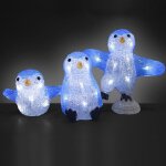 Figurine lumineuse led en acrylique dcoration de nol famille pingouin illumination de nol dcoration ...