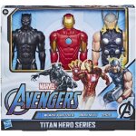 Figurines - marvel - titan hero series - black panther thor iron man - 3 figurines - mixte
