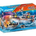 Figurine - playmobil - 70140 - bateau g�n�ral des sauveteurs - 4 figurines - multicolore