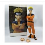 Figurine naruto 3 visages avec socle