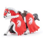 Papo - figurine cheval du chevalier licorne rouge