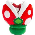 Figurine en peluche super mario mario kart - plante piranha (club mocchi - mocchi) - rouge / blanc