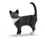 Figurine de jeu - schleich - chat debout - noir et blanc - 3 ans et plus