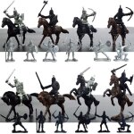 Figurine de soldat cavalier m�di�val - mothinessto - diy jouet - 12 infanteries + 8 cavaleries + 8 chevaux ...