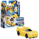 Figurine transformers earthspark bumblebee 1 - step flip changer 10cm jaune - hasbro