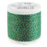 Fil  broder mtallis - rico design - arc - en - ciel vert - 200 m - plusieurs coloris disponibles