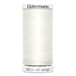 Fil � coudre - g�termann - 500m - blanc - 100% polyester - durable et r�sistant