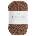 Fil  crocheter - rico design - ricorumi - 25 g - 100% coton - brun brillant