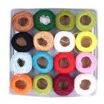 Fil  crocheter en coton de qualit suprieure - qiilu - 16 couleurs - large application