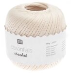 Fil  crocheter - rico design - essentials crochet - crme - 50 g - 100% coton