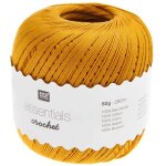 Fil  crocheter - rico design - essentials crochet - moutarde - 50 g - 100% coton