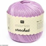 Fil rico design - essentials crochet - 50 gr - 100% coton pelote de fil en coton pour tricot et crochet ...