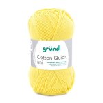 Fil � tricoter - gr�ndl - cotton quick uni - 100% coton - 50g - jaune