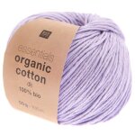 Fil � tricoter - rico design - essentials organic cotton dk - 50 g - lilas clair - 100% coton biologique ...