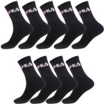 Fila chaussettes homme chaussette haute homme (lot de 9) - noir