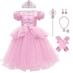 Filles costume princesse robe accessoires ensemble conte de fes cosplay halloween carnaval costumes ...