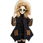 Filles enfants manteaux hiver � capuche chaud hiver gold manches longues age recommand� 3 - 16 ans