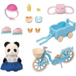 La fille panda son vlo et sa remorque - sylvanian families - 5652 - pour enfant  partir de 3 ans