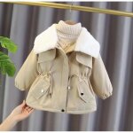 Filles vestes 2021 nouveau manteau dhiver style  lh0928kadsjakt03e beige