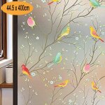 Film autocollant statique pour fen�tre effet givr� (44. 5 x 400 cm) motif d?oiseaux