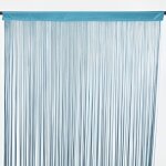 Rideau  fils bleu 90x200