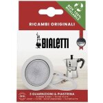 Filtre avec un lot de 3 joints - bialetti - pour cafetire italienne 1 tasse
