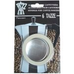 Filtre et joints pour cafeti�re italienne - pezzetti - 6 tasses - aluminium - accessoires de qualit�