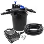 Filtre de bassin biologique - sunsun - cpf - 10000 set - 12000l - 11w uvc - pompe tuyau kit de filtration ...