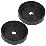 Filtre  charbon pour hotte akpo wk - 4 nero 50 black - wessper - 2x rond - noir