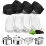 Filtres de fontaine a eau chat 4pcs filtres de distributeur eau chat pour chat en acier inoxydable de ...