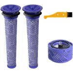 Filtre hepa pour v6 + 2 pr� - filtres de rechange compatibles pour aspirateur dyson dc 58 - 59 - 61 - ...