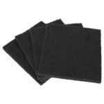 Filtre de litire pour chat - omabeta - coton - dsodorisant au charbon actif - 4 pices - noir